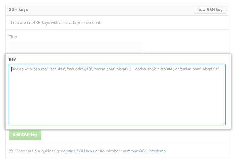 Add SSH keys
